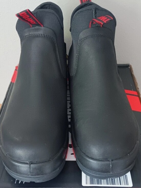Rockroster Other - NWOT Men's Rockroster Black Slip-On Work Shoes with Red Accents